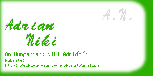 adrian niki business card